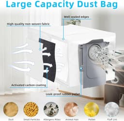 Accessoire Vervanging gescht voor Dreame D10 Plus Gen 2 Robotstofzuiger, 1 Hoofdborstel, 2 HEPA-Filters, 4 Zijborstels, 4 Reinigingsdoeken, 6 Stofzakken, 1 Reinigingsborstel — thumbnail 5