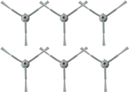 6 stuks Zijborstels - Geschikt voor Eufy G50 Hybrid (SES) - L60 Hybrid (SES) - L60 - L60 SES - L50 - L50 SES - 13cm - Onderdelen - voor robotstofzuiger - grijs — thumbnail 1