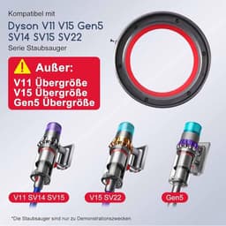 De stofbakafdichting geschikt voor de vijfde generatie Dyson is Geschikt voor modellen V11, V15, SV14, SV15, SV17 en SV22 en heeft een verbeterd ontwerp. — thumbnail 4