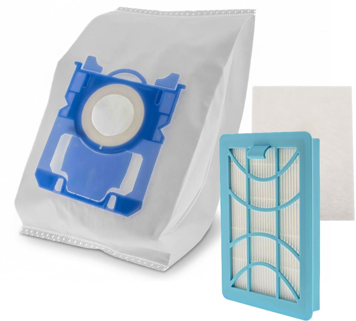 Kleanburg® onderhoudsset geschikt voor Philips Performer Compact, 10 stofzuigerzakken, motorfilter, HEPA filter, vervangt onder meer CP1352/01 en 432200494411 — afbeelding 1