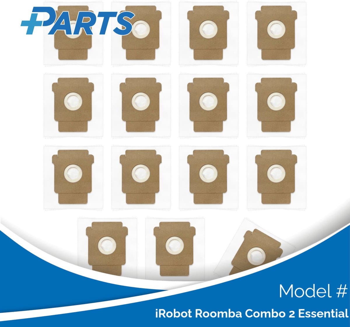 iRobot Roomba Combo 2 Essential Stofzakken (15 Stuks, Plus.Parts® alternatief voor 4849916) — afbeelding 1