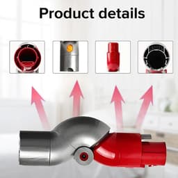 Adapter Met Snelle Ontgrendeling Geschikt Voor Dyson V7, V8, V10, V11 - Quick Release Korte Afstandsadapter - Hoek Opzetstuk - Hoekstuk Adapter 90 Graden Tool Hulpmiddel - Ergonomisch Stofzuigen - Stofzuiger Adapter - Stofzuigers Accessoires — thumbnail 4