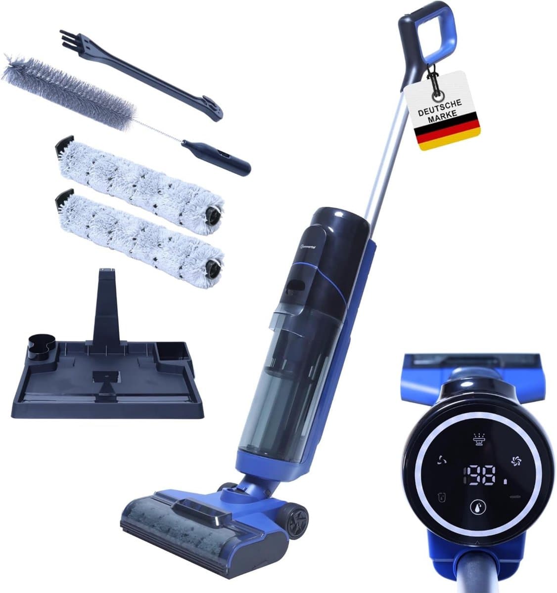 Sommertal W2 snoerloze stofzuiger | nat-droog stofzuiger | snoerloze stofzuiger | stofwisser | 0,5 uur looptijd | accessoires HEPA-filter, oplaadstation — afbeelding 1