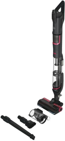 Hoover Steelstofzuiger HFX10H 011 - 2-in-1 functie; stofzuiger en kruimeldief - Krachtige Draadloze Stofzuiger - Zakloos - HEPA-filter - LED verlichting - Inclusief opzetstukken - ANTI-TWIST - Titanium - 1,2L - 365W - 10 jaar garantie op onderdelen — thumbnail 1