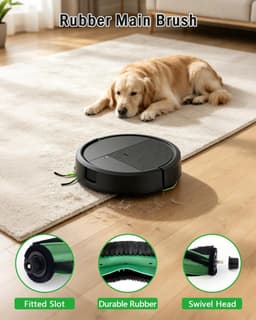 Vervangingsonderdelen, compatibel met iRobot Roomba 115 Combo / 115 Combo+ robotstofzuigers: 2 rolborstels, 4 filters, 4 dweilpads, 6 zijborstels, 1 reinigingsborstel, 17 stuks. — thumbnail 2