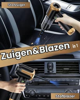 Draadloze Handstofzuiger - Mini - Accu Stofzuiger met Borstelloze Motor - Voor Auto en Thuis — thumbnail 5