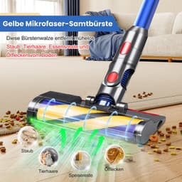 Vervangende Microfiber Rollerborstel voor Draadloze Stofzuiger met LED Laserlamp — thumbnail 2