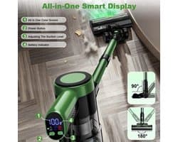 Steelstofzuiger Military Green - 500 W Vermogen - 1-2 Liter Inhoud - Zakloos - Voor Huisdieren En Tapijt