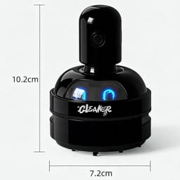 Tafelstofzuiger - Zwart - 7,2 x 7,2 x 10,2 cm - Draadloze Mini-Stofzuiger met USB-Oplaadfunctie - Voor Huishouden en Kantoor — thumbnail 2
