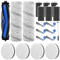 21-delig accessoireset voor Ecovacs X11 Omnicyclone robotstofzuiger – reserveonderdelen met hoofdborstel, filters, dweilen, zijborstels, reinigingsborstel en schroevendraaier — thumbnail 1