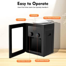 Elektrische Warm- En Koudwaterdispenser - 550 W Vermogen - 3,5 Liter Inhoud - Roestvrijstalen Verwarmingsvoering - Voor Kantoor En Thuis — thumbnail 1