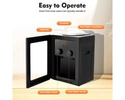 Elektrische Warm- En Koudwaterdispenser - 550 W Vermogen - 3,5 Liter Inhoud - Roestvrijstalen Verwarmingsvoering - Voor Kantoor En Thuis