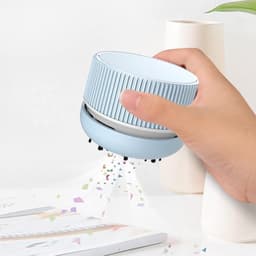 Mini Bureau Cleaner - Tafel Veegmachine - Bureau Opruimen - Hoge Zuigkracht - 82x58mm - Blauw — thumbnail 3