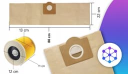 Kärcher WD3/MV3 - Stofzuigerzakken - 10 stuks - 2-laags Papier - Met Filter — thumbnail 4