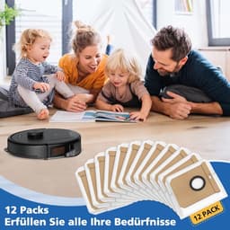 12 stuks stofzuigerzakken voor Eufy L50 SES L60 SES - voor Conga Home 10000, 8090 Ultra, 9090 AI - voor Haier H9 + - vervangende zak robotstofzuiger — thumbnail 5