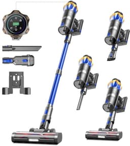 Draadloze Stofzuiger - Steelstofzuiger Krachtig - Huis Reinigen - Anti-klit Borstel - 65 Min Werktijd - Blauw — thumbnail 1