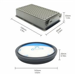 2 Filterset - Geschikt voor Rowenta RO3715 RO3759 RO3798 Stofzuiger Accessoires Filterset — thumbnail 2