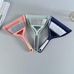 Mini Stoffer en Blik - Kleine Bezem Set - Tafel Schoonmaken - Zachte Borstelharen - 26 cm x 15 cm — thumbnail 2