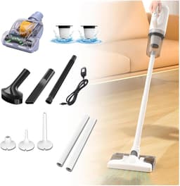 Steelstofzuiger Dweilfunctie - Draadloze Schoonmaker - Vloeren Reinigen - 5-in-1 Functionaliteit - 200ml Watertank — thumbnail 1