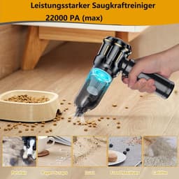 Draagbare Stofzuiger - Handstofzuiger Accu - Auto Keuken Schoon - 4-in-1 Blazen Zuigen - 22000 Pa - Zwart — thumbnail 2