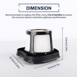Pet Hair Eraser Filter Vervangingsfilter - geschikt voor Bissell Pet Hair Eraser - Handstofzuiger 2284W 2390 2389 2390A, vergelijkbaar met onderdeelnummer 1614212, 1614203 en 1614204, - 2 Filters + 2 Spons — thumbnail 4