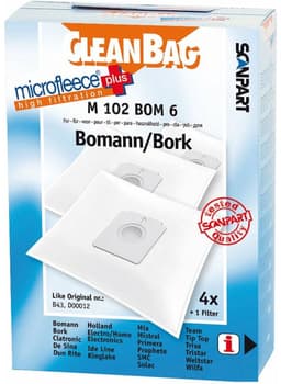 CleanBag stofzuigerzakken 4 stuks - Geschikt voor Bestron DVC1200S - Bomann CB917 - Bork - Dirt Devil Energy - B43 D00012 - Inclusief 1 filter - Alternatief — thumbnail 5