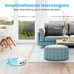 MEDION Robotstofzuiger met Lasernavigatie en Veegfunctie X10 SW (Krachtige 2.700Pa zuigkracht, 2in1 robotstofzuiger, nauwkeurig in kaart brengen, Go & No Go gebieden, meerdere vloeren) — thumbnail 2