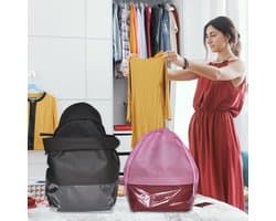 6 Stuks Stofzakken voor Handtassen en Portemonnees - Niet-geweven Dichte Tassen met Trekkoord voor Reis- en Opberggemak - Zwart