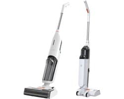 Snoerloze Stokstofzuiger - Elektrische Mop - Snoerloze Stofzuiger - Elektrische Vloerreiniger - Stofzuiger - Stokstofzuigers - Stofzuiger - 5500Pa Zuigkracht - 1 Min Zelfreiniging, met Grote Dubbele Watertank