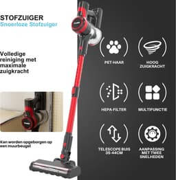 STANEW® Steelstofzuiger - Steelstofzuiger Draadloos - Steelstofzuiger Kruimeldief Draadloos -Steelstofzuigers Met Kruimeldief - Steelstofzuigers - Steelstofzuiger Zonder Zak Op Accu - Stofzuiger Draadloos - Steel stofzuiger — thumbnail 2