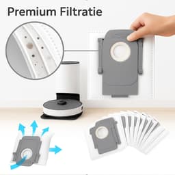 Stofzak voor stofzuigers geschikt voor Roborock Q5, Q5+, Q7, Q7+, Q7 Max, Q7 Max+, S7 MaxV Ultra, S8+ en S8 Pro Ultra - stofzakkenverzamelaar voor stofzuigers - geschikt voor Roborock T8, S7 MaxV Ultra/G10S/G10S PRO — thumbnail 1