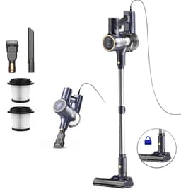 RM Store® - Steelstofzuiger Met Draad - Stokstofzuiger - Stofzuiger - Verschillende Opzetstukken - LED Lampen - Tapijt - Vloer - Dieren - Blauw — thumbnail 1