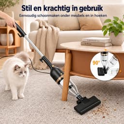 Stofzuiger-Steelstofzuiger met Snoer-Cyclonische Zakloze Stofzuiger 600W-3-in-1 Steelstofzuiger 900 ml Stofreservoir voor Dierenharen-Extra Filter — thumbnail 5