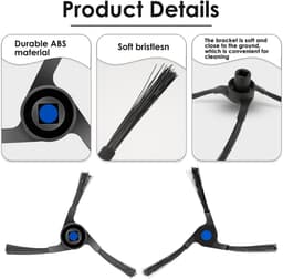 SnelShoppen - 10 Stuks Vervangende Zijkantenborstels voor Robotstofzuiger - Geschikt voor ECOVACS DEEBOT X2 Omni/X2 Pro/X2 - Accessoire Kit voor Optim — thumbnail 3