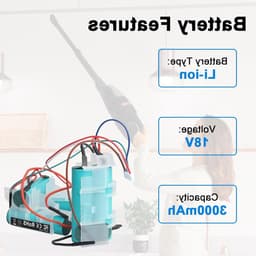 Compatibele batterij voor AEG stofzuigers, 18V, lange levensduur, snel opladen, geschikt voor diverse modellen — thumbnail 5
