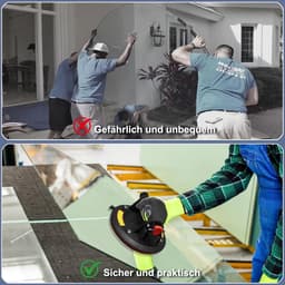Set van 2 vacuüm zuignappen 20 cm voor glas en tegels met 230 kg draagkracht — thumbnail 3