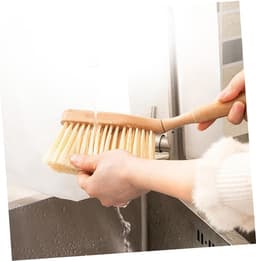 Kleine Veegborstel Stofpan - Handveger Blik - Desktop Schoonmaken - Ergonomische Handgreep - 33x17cm - Grijs — thumbnail 2