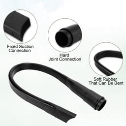 Dailygoods- Spleetmondstuk flexibel 620 mm - Stofzuigeraccessoires - Universeel voor 32 mm - Zuigmond - Reinigen onder meubels - Zacht rubber. - Stofzuigermondstuk — thumbnail 3