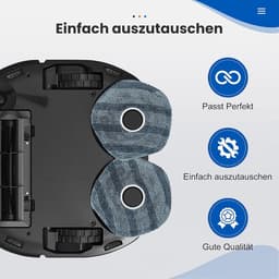 Vervangende mopdoekset compatibel met Eufy X10 Pro Omni en X9 Pro, 8 stuks microvezel, wasbaar — thumbnail 5