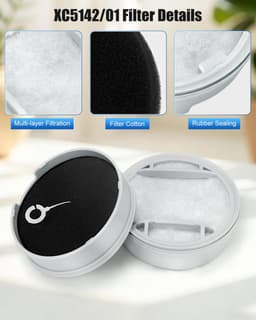 Namajunas - 4 stuks filters vervanging geschikt voor Philips 5000 Series XV1651/01 XC5041, XC5043, XC5141, XC5142, XC5242, XC5243, XC5244 Batterij Stofzuiger - Stofzuiger onderdelen - accessoires - Uitwasbaar en Herbruikbaar — thumbnail 4