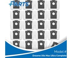 Dreame X60 Max Ultra Complete Stofzakken (20 Stuks, Plus.Parts® alternatief voor RDB8)