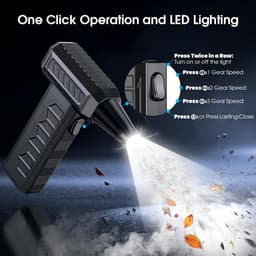 RFWR® Elektrische Stofblazer met LED Licht en 3 Snelheden - Snoerloze Luchtstofzuiger met 6000 mAh Batterij — thumbnail 5