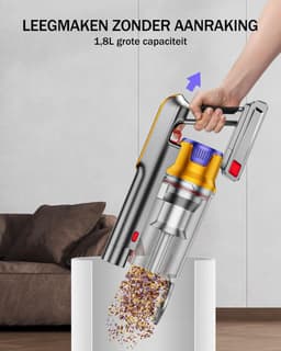 RFWR® Draadloze Steelstofzuiger met 45000Pa Zuigkracht en 70 Minuten Accuduur — thumbnail 4