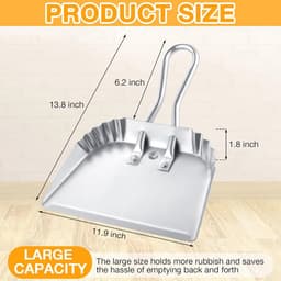 Set van 4 Heavy Duty Metalen Stofpannen - Uitstekende Reinigingsoplossing voor Thuis en Commercieel Gebruik — thumbnail 2