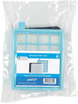 Multaparts® HEPA / Uitwasbaar motorfilter geschikt voor Philips | Afm. 12,7 x 14,7 x 3,6 cm | O.a. voor Philips PowerPro Active, PowerPro Compact* | Voor stofzakloze stofzuigers | Vervanger voor FC8058/01 — thumbnail 5