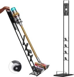 Stabiele Metalen Standaard voor Draadloze Stofzuigers - Compatibel met Dyson Gen5, V15, V12, V11, V10, V8, V7, V6 - Muurmontage Niet Nodig - Inclusief Wieltjes voor Gemakkelijke Verplaatsing — thumbnail 2