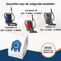 DEGG® - Stofzuigerzakken Geschikt voor MIELE GN - 16 Zakken + 8 Filter (motor & uitblaas) - Geschikt voor MIELE Complete C3, C2, Classic C1, S8, S5, S2 - XXL-PACK — thumbnail 5