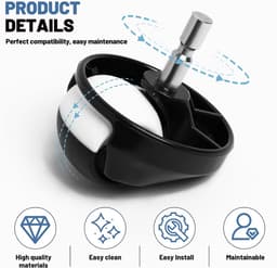 2-stuks zwenkwielen vooraan - geschikt voor Roomba 500, 600, 700, 800 en 900-serie - voorwiel voor Roomba-robotstofzuiger - reservewiel met laag geluidsniveau - vervangende accessoires — thumbnail 4