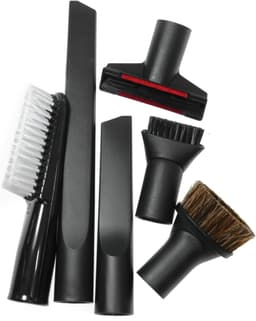 Dparts 6-delig stofzuiger hulpstukken set - geschikt voor Miele Philips AEG Karcher Bosch Numatic Nilfisk - plumeau - meubelborstel - spleetzuigmond - stofzuigermond - stofzuigermondstuk - stofzuigervoet - borstel - universeel opzetstuk zuigmond — thumbnail 1
