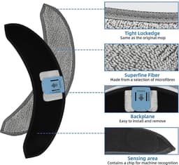 Wasbare Natte Dweilpads geschikt voor iRobot Roomba Combo j7 en Combo j9 (4 Stuks) — thumbnail 3